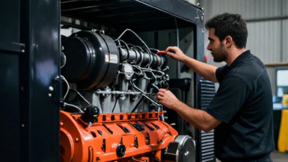 On-site diesel generator repair with warranty