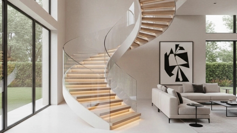 The best type of round stairs for a villa