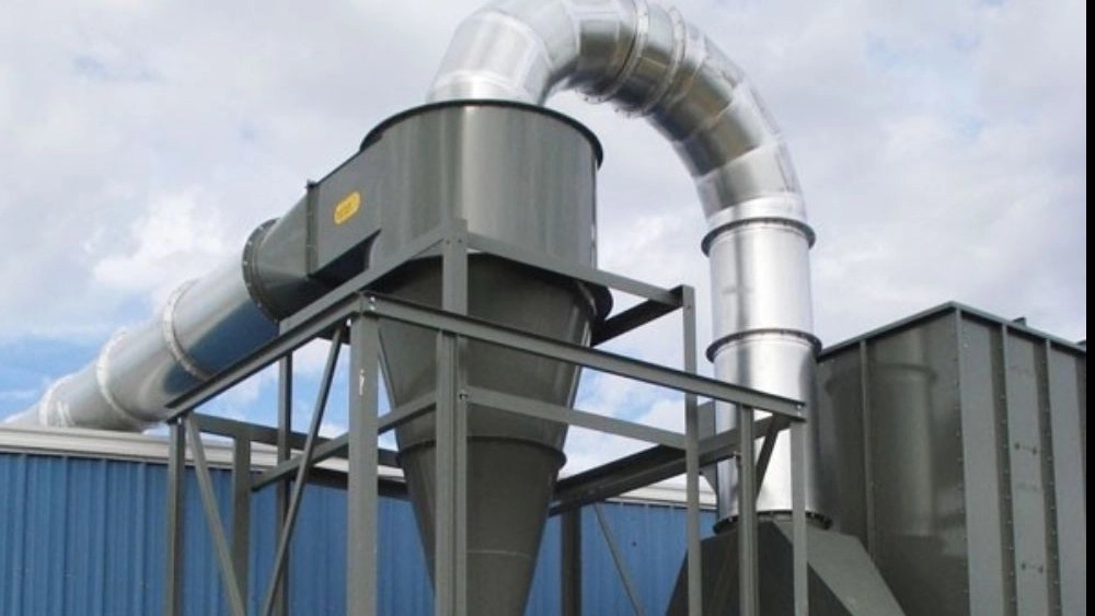 Controlling the dust output of the asphalt plant using a bag filter