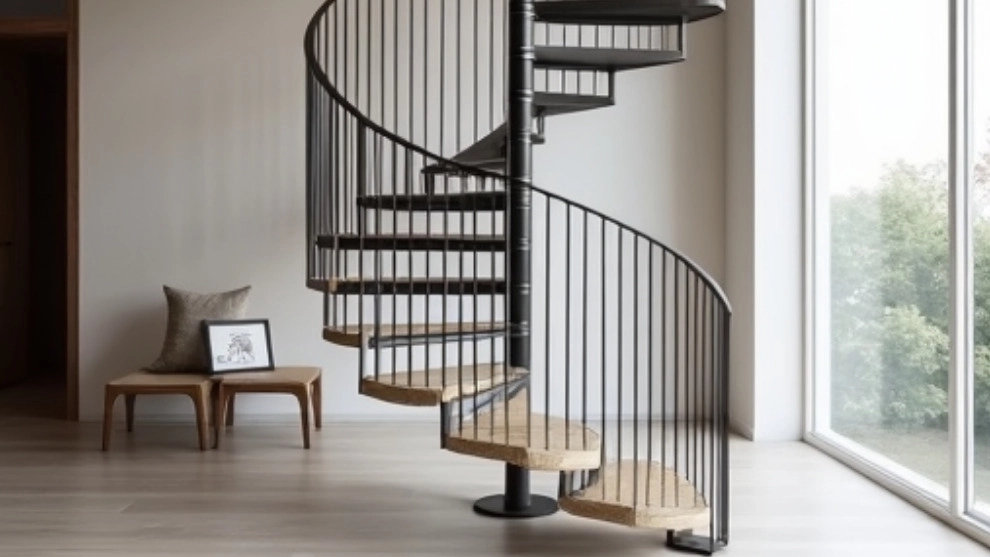 Metal round staircase for low space in Tehran