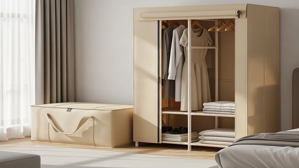 Regal of tarpaulin clothing and bedding in the metal industries of Amjadian in Tehran