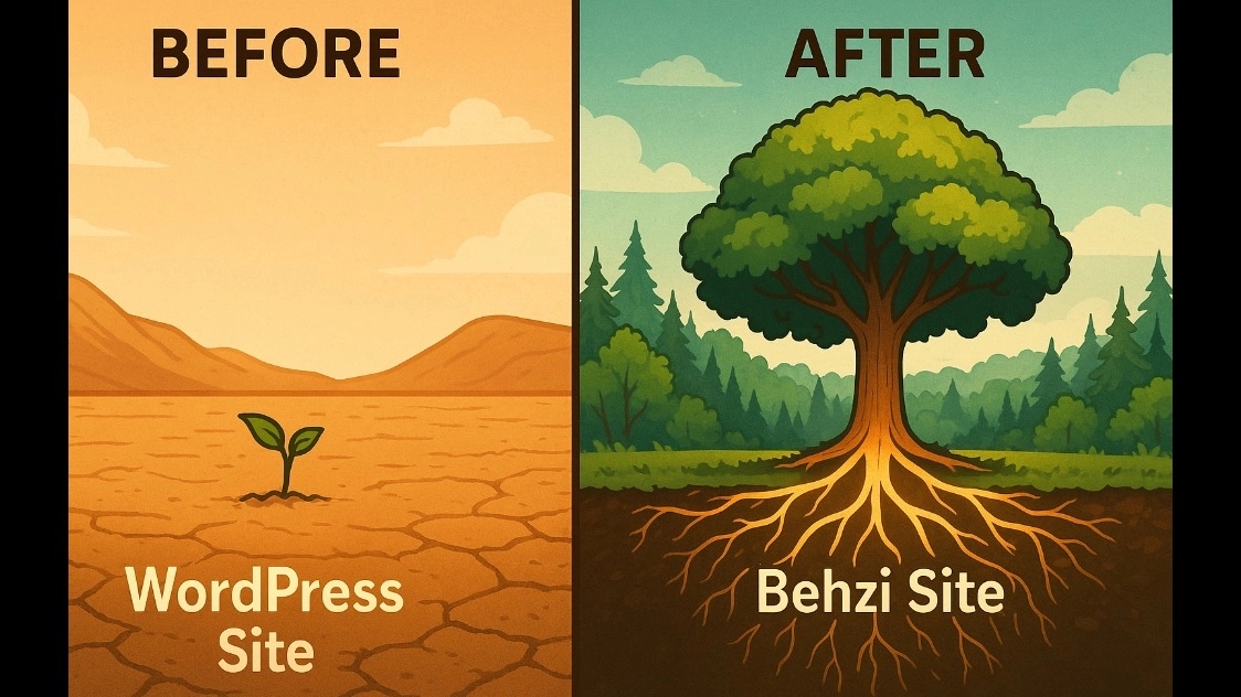 وردپرس یا بهزی؟ مقایسه کامل هزینه، سئو و امنیت برای سایت شما