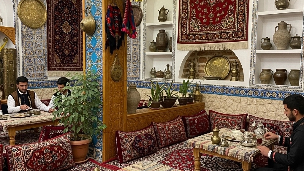 Sirjan'daki Atlas Restaurant Cafe, modern ve sessiz bir ortamda yiyecek ve kahvenin en iyi tadı yaşar